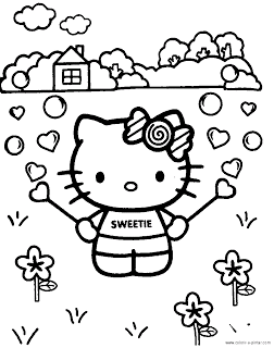 desenhos para imprimir e colorir da Hello Kitty