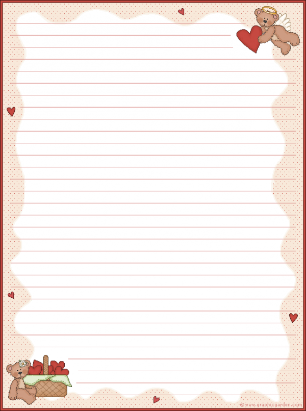 Papel de carta de amor para imprimir - 39 fotos