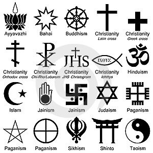 Símbolos das religiões no mundo
