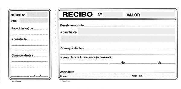 Modelo De Recibo Pronto Imprima Grátis Papo Ativo 8510