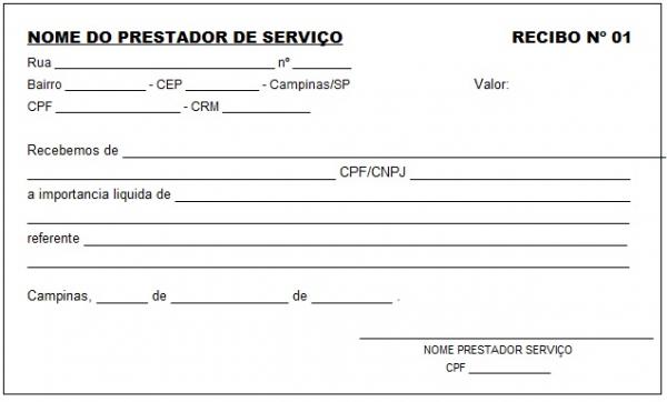 Modelo De Recibo Pronto Imprima Grátis Papo Ativo 4175