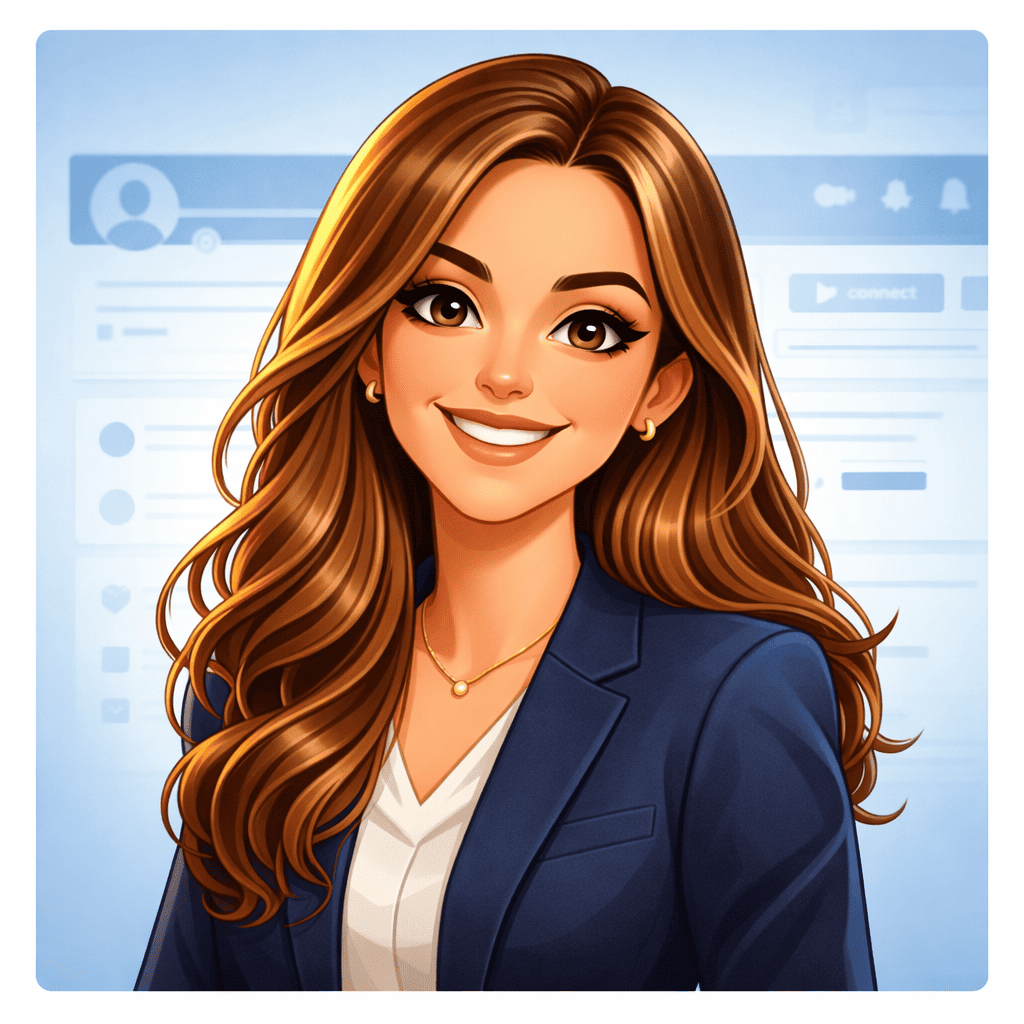 Exemplo de caricatura profissional para perfil e LinkedIn